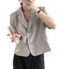 Blazer d'été tendance à manches courtes pour femmes 2025 - Veste décontractée fine de style coréen