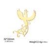 My Shape 5 pcs Phoenix Pendants Hummingbird Fire Birds Stainless Steel Charms for Necklace Earrings Keychains DIY Jewelry Making