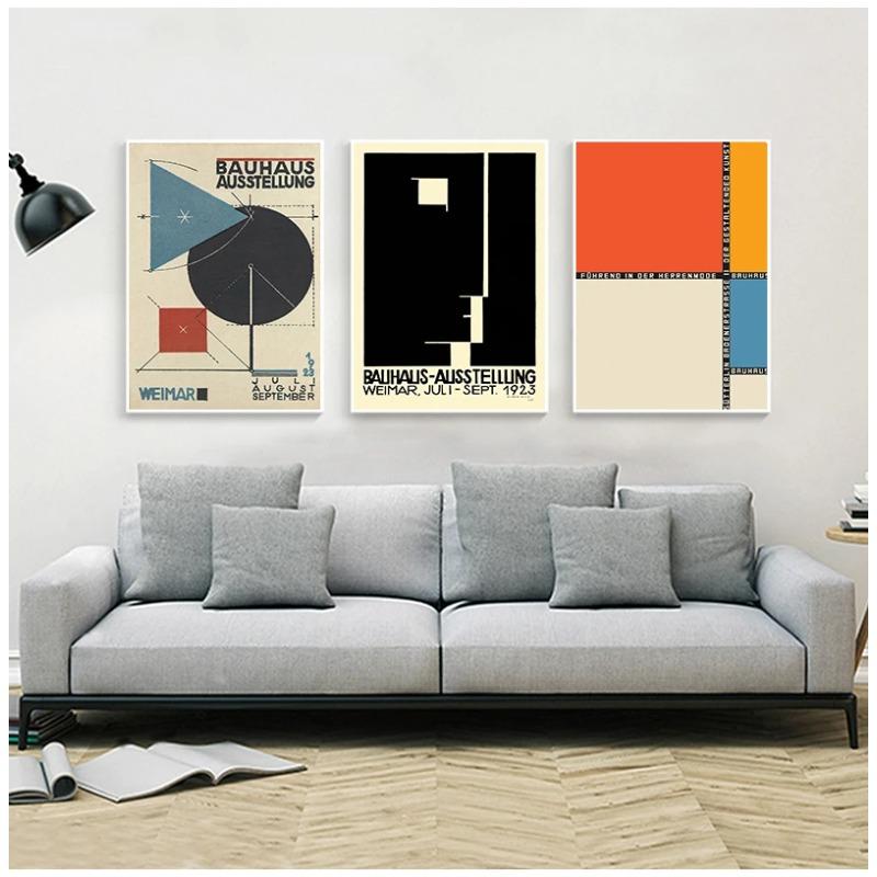Bauhaus Abstrakte Kunstdrucke Modernes minimalistisches Poster Fuhrend In Der Herrenmode Kunst Leinwand Malerei Bild Home Wand Kunst Dekor