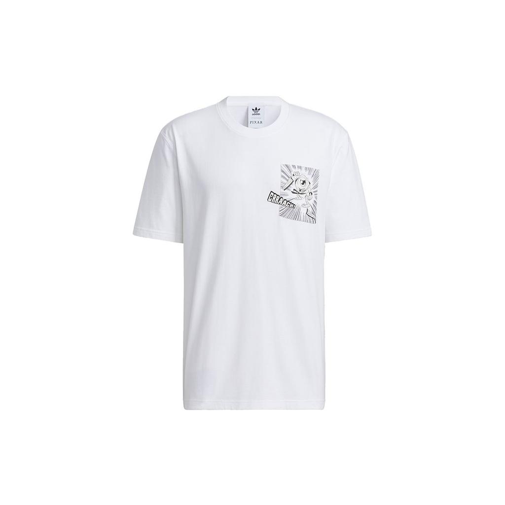 Adidas Disney x Originals Mike Wazowski Oversized Sports Tee Men Tops White HD9073