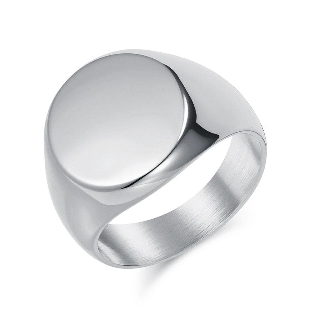 

Минималистичное гладкое кольцо круглой формы 2025 года, подходящее для мужских персонализированных колец. 9 серебряный