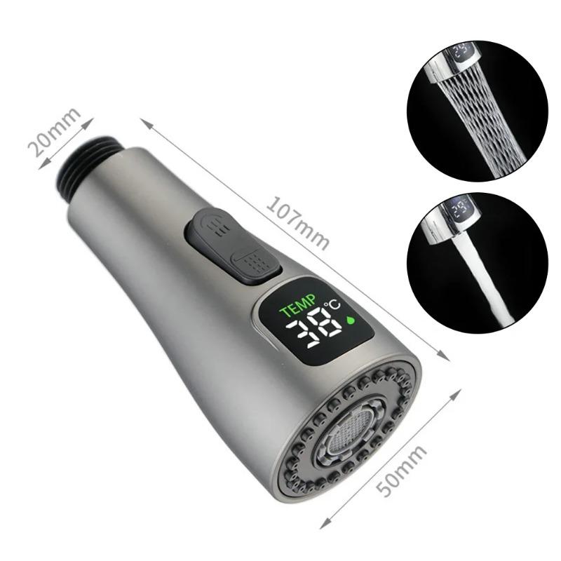 Pull Out Faucet Sprayer Nozzle 3 Modes ABS Water Saving Bathroom Basin Sink Shower Spray Head For 1/2" Connection