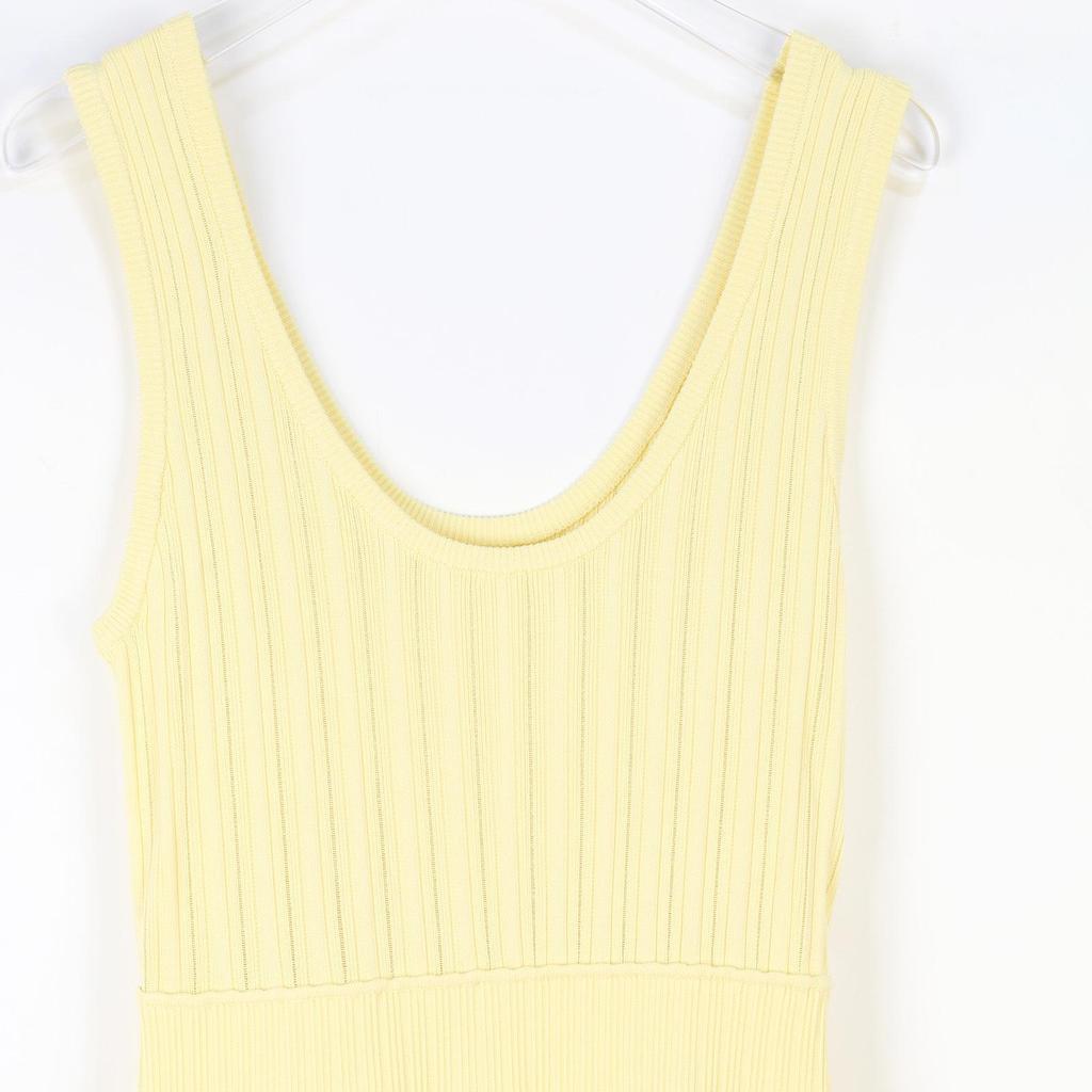 2025 Sommer Sexy Taillenbetontes Ärmelloses Spaghetti-Träger Strickkleid für Damen
