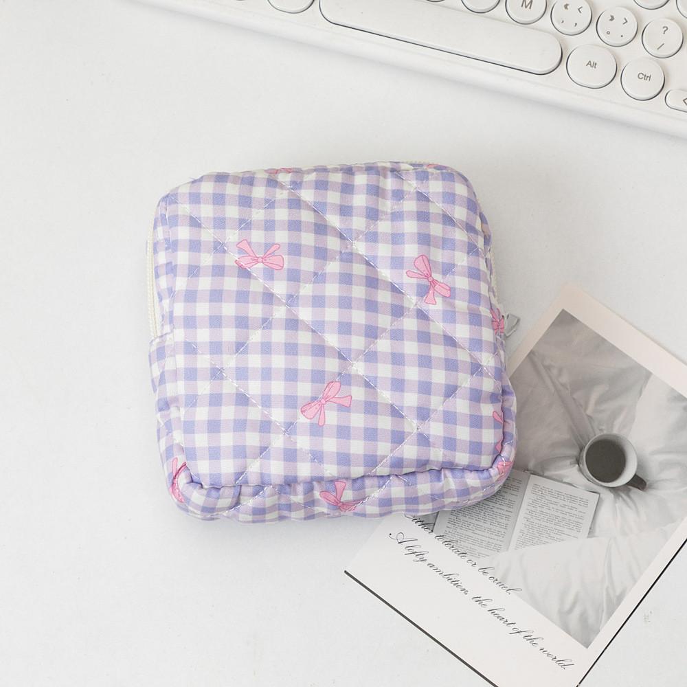 Heart Pattern Travel Makeup Bag With Breathable Cotton For Women And Men