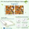 Halloween Sticker Collage Wallpaper 22.83"X118" Waterproof Wallpaper for Living Room/Bedroom/Bathroom PVC Wall Sticker