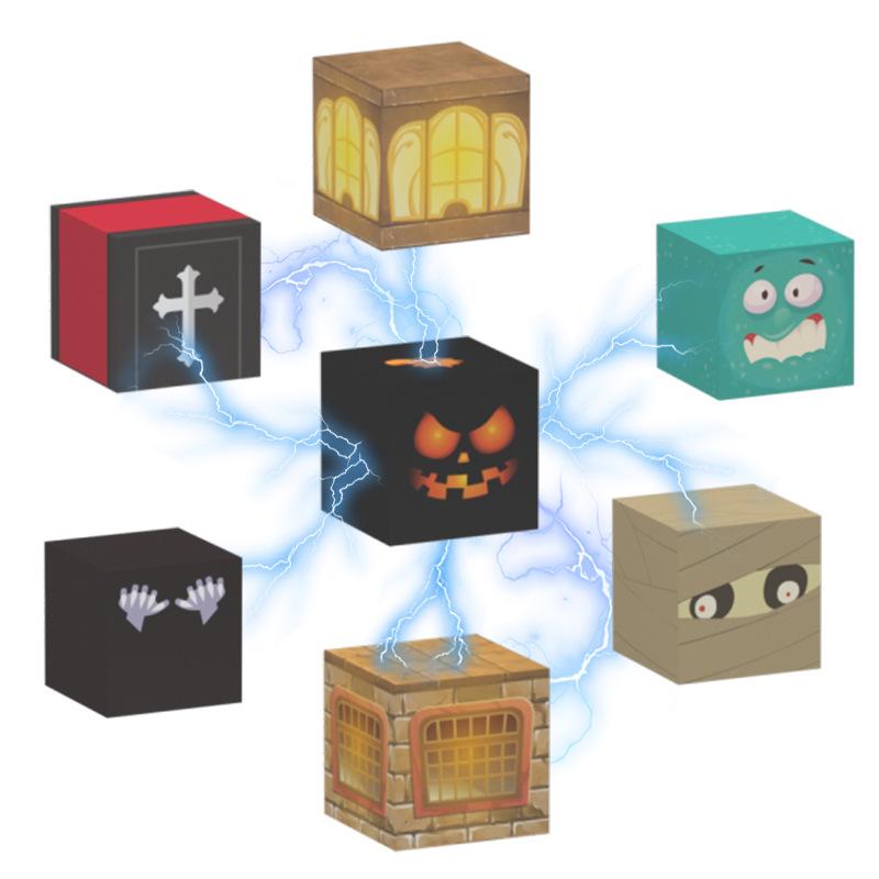 137Pcs My Halloween World Magnetic Block Light Building Block Magnetic Attraction Magnetic Building Block Set 2Cm