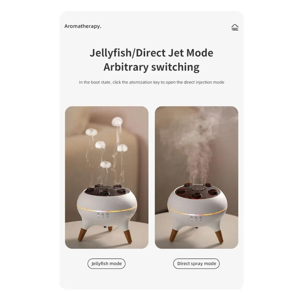 Dynamic Jellyfish Air Humidifier 250ml Essential Oil Diffuser Remote Control Bedroom Humidifier With 7 Colorful Night Lights