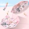 Fashion Print Pocket Flat Sunshade Umbrella High-End Pocket High Density Practical Beautiful Wind Resistant Leak Proof Umbrella