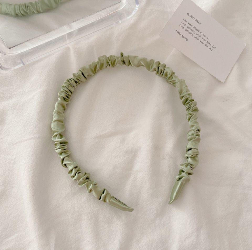 First Love Satin Pleated Headband & Sweet Purple Grape Hairpin Set