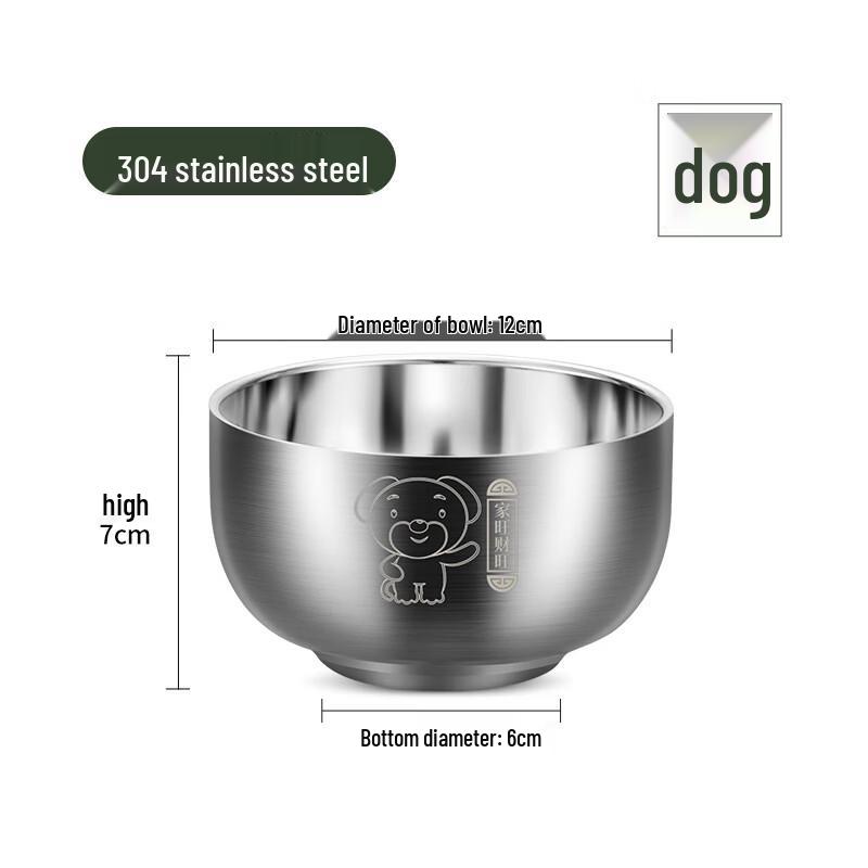 

ZISIZ Insulated Stainless Steel Dog Bowl Set (13cm, 3-Pack)