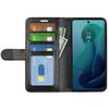 For Motorola Moto G 5G (2024) Wallet Case Leather Phone Cover Crazy Horse Texture