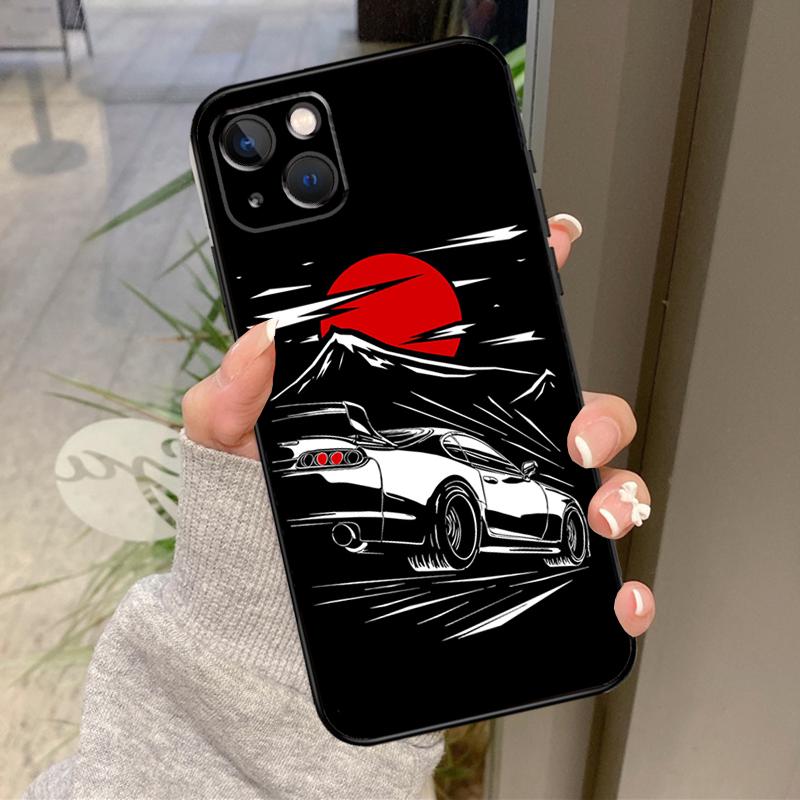Japan JDM Sports Cars Male Men Case For iPhone 17 Pro Max 16 15 13 12 11 14 Pro Max Plus 13 12 Mini 16e 17 Air Back Cover