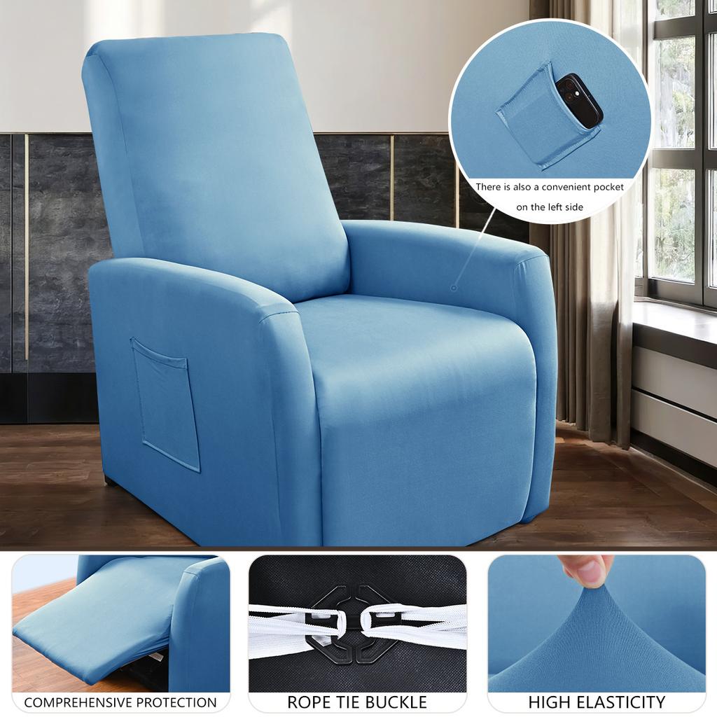 Waterproof Buffalo Milk Silk Little Chivas Sofa Cover Elastic Solid Color Chivas Electric Sofa Cover Lounge Chair Cover