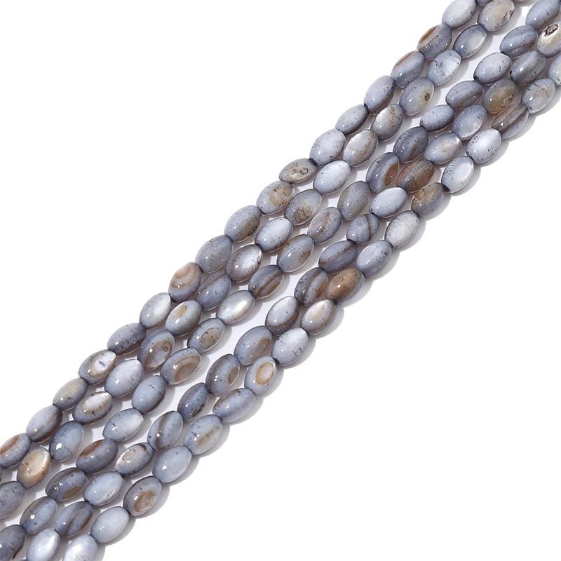 80Pcs Natural Shell Colored Rice Beads For DIY Necklace Bracelet Earrings Jewelry Making