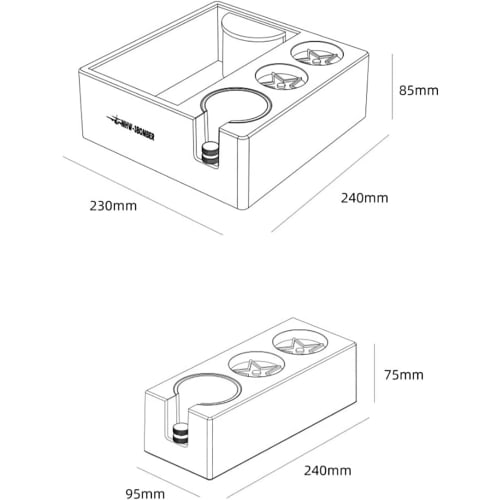 MHW-3BOMBER Espresso Tamper Mat, 51-58mm, Multi-Function Tamper Stand, ABS Coffee Tamper Mat, Coffee Supplies (51/53/54/58mm) CH6719