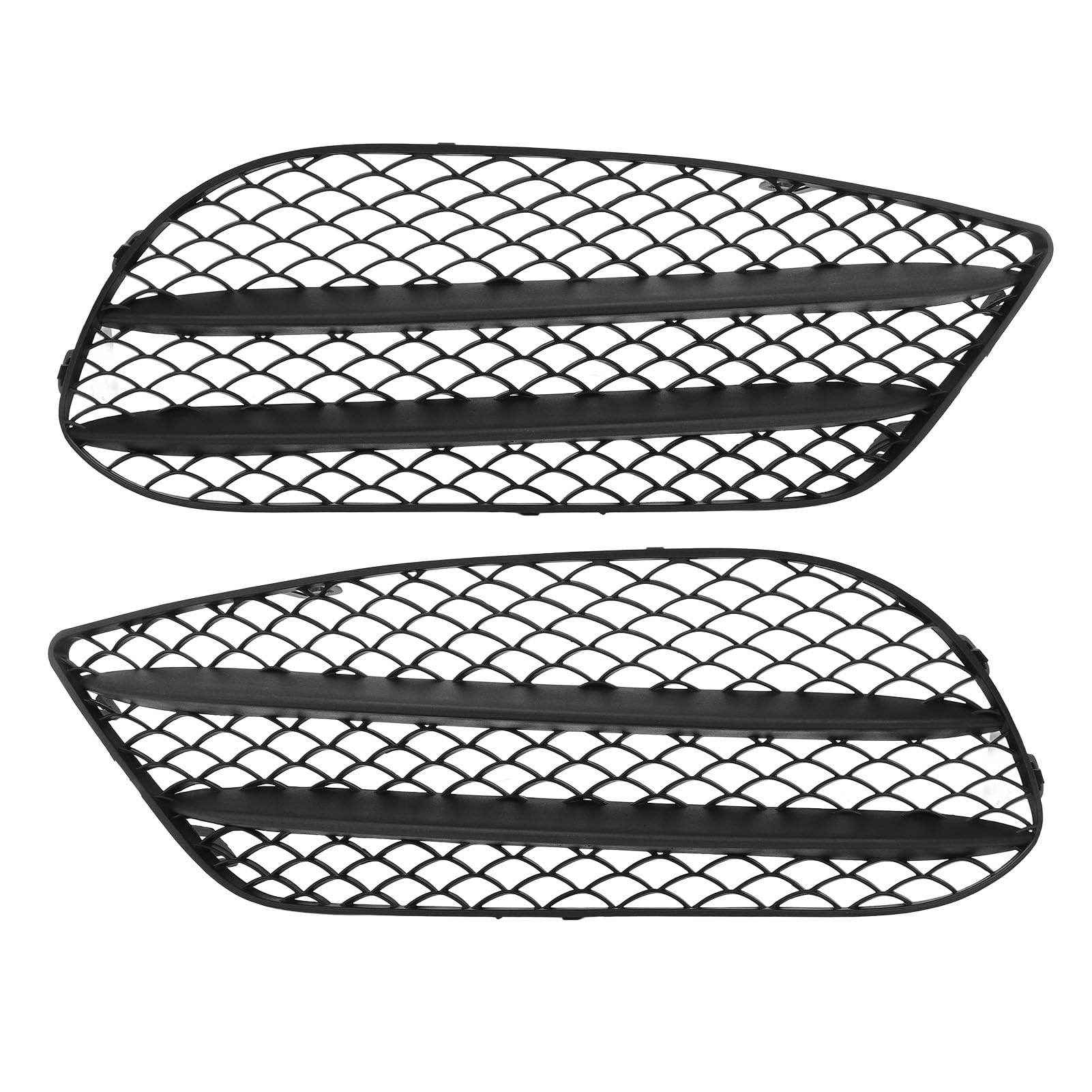 

Black Front Bumper Fog Light Grille Set (1 Pair) for Mercedes-Benz E-Class Coupe W207, A207, C207, and AMG Line (2013-2016)