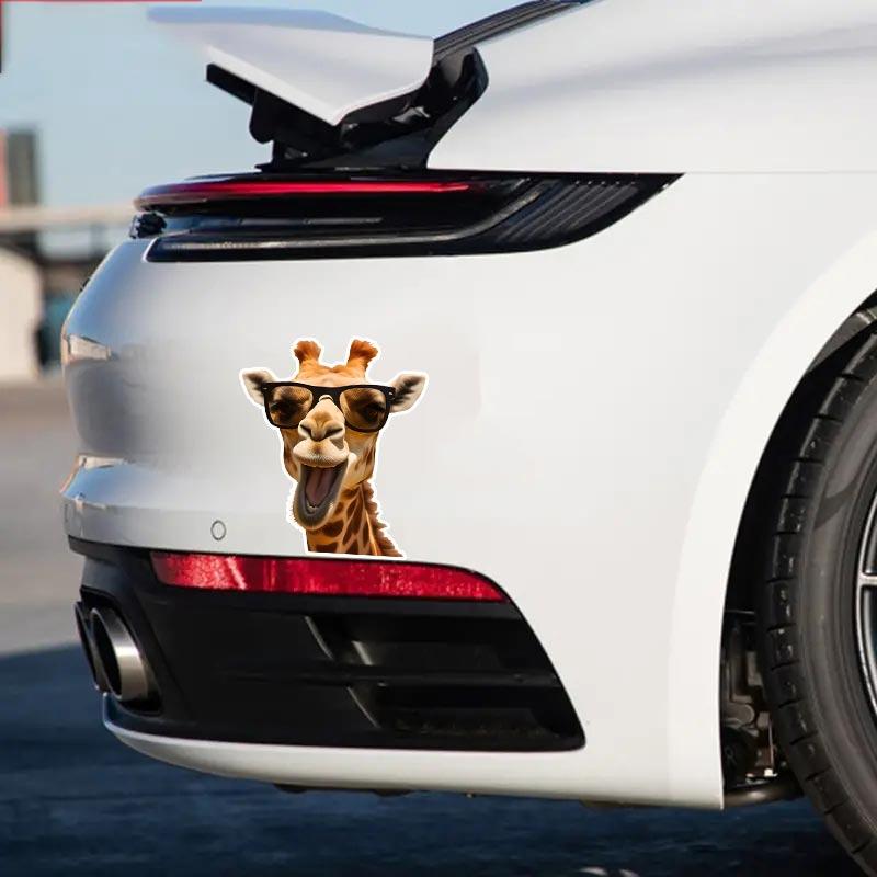Charming Giraffe Car Stickers Waterproof Vinyl Decals Auto Body Window Bumper Decor Motorcycle Helmet Stickers TM133