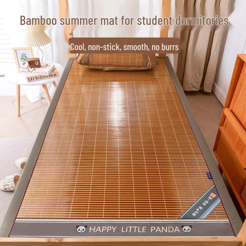 2026 New Summer Bamboo Mat - Foldable Double-Sided Cool Mat for Students, Single or Dorm Use, with Free Shipping