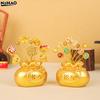 Chinese New Year Money Tree God Feng Shui Fa Cai Lucky Fortune Miniature Spring Festival Home Decorating Desktop Car Ornaments