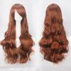 Parrucche Cosplay Europee e Americane, Parrucche Anime Colorate, Fibra ad Alta Temperatura, Capelli Lunghi e Ricci da 80 cm, Bottoni per il Commercio Estero