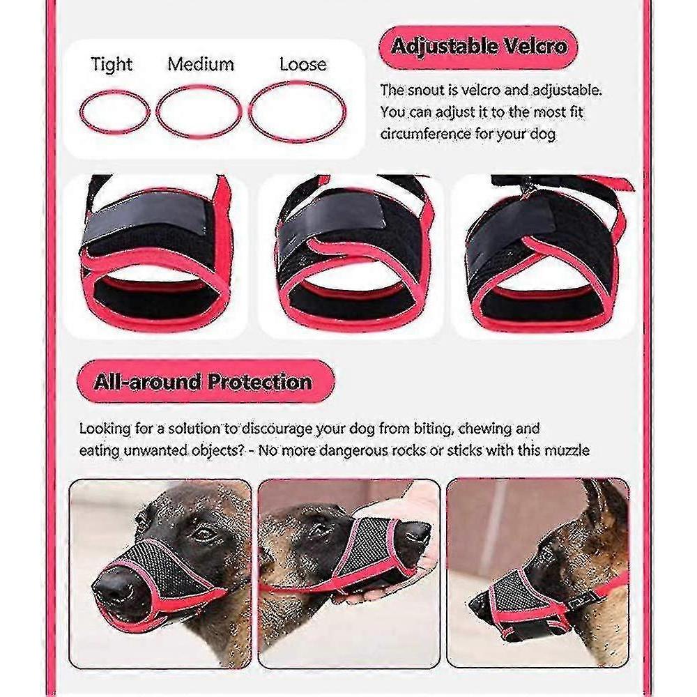 Dog Muzzle Breathable Mesh And Nylon Muzzle Soft Pad, Xxl, Orange