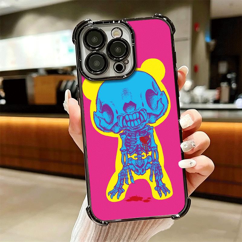 G-Gloomy Bear Soft Phone Case For iPhone 15 16 17 Air 14 Pro Max 16E Plus 13 12 Mini Plating Anti-Fall Fundas
