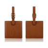 Suitcase Square Label PU Leather Labels School Bag Name Card for Trip Security