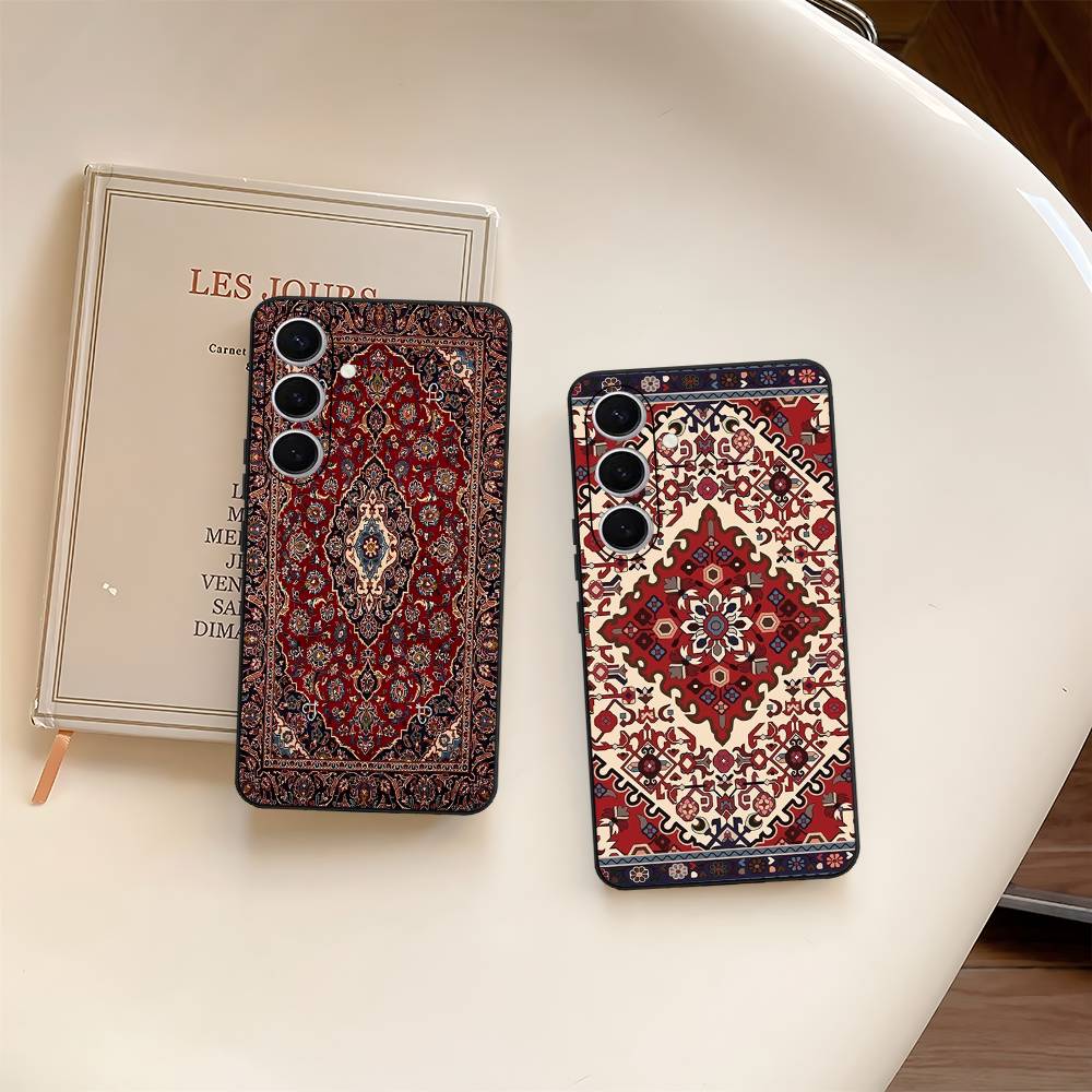 Custodia per Telefono con Motivo Floreale Tappeto Persiano Per Samsung S 24 Fe 25 Ultra Plus 20 Lite 21 30 22 23 24 22 Ultra 5G Fundas