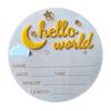 Wooden Hello World Newborn Sign, Cute Birth Announcement Board Baby Announcement