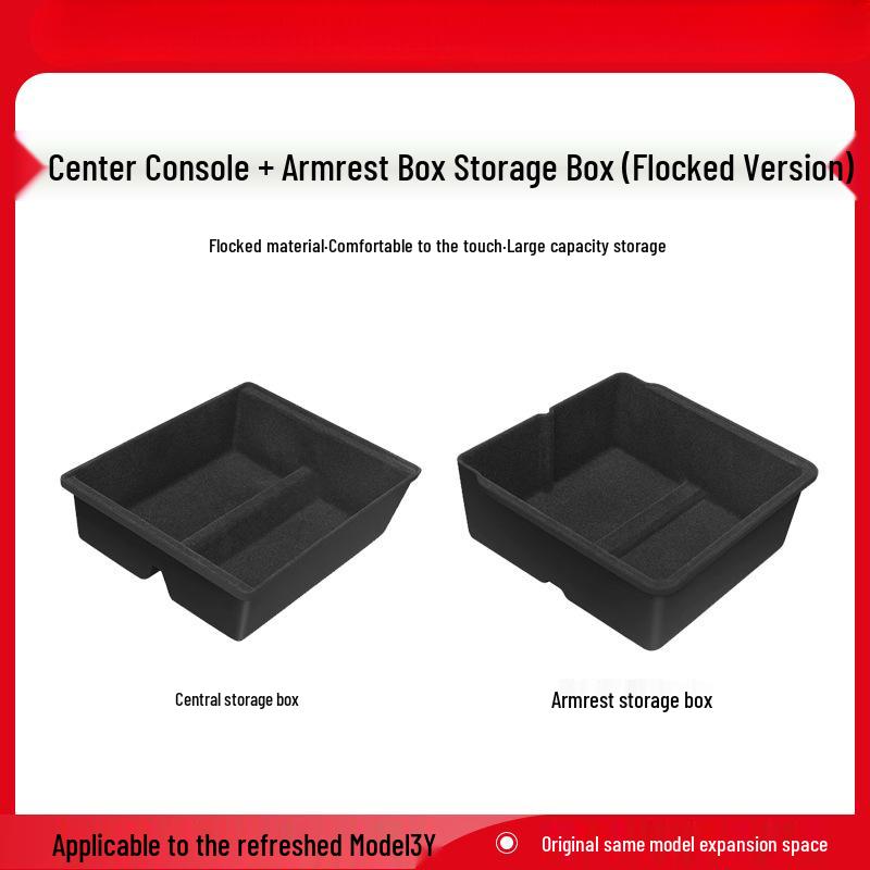 Tesla Model 3/Y Refresh Console Organizer Armrest Storage Box