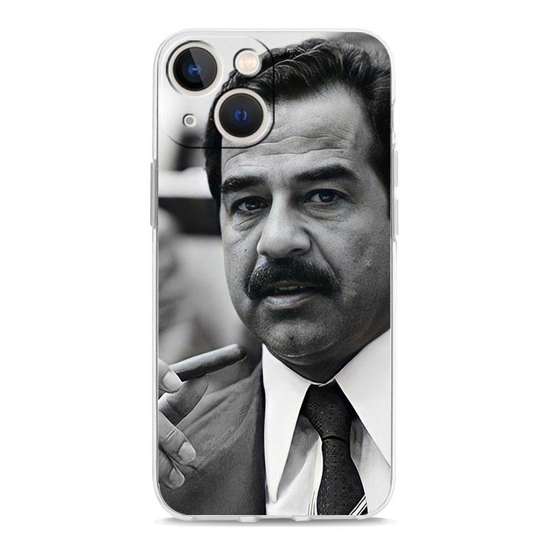 Saddam Hussein Iraq Flag Phone Case For iPhone 15 16 14 13 12 11 Pro Max XS X XR SE 7 8 Plus Clear Silicone Lens Protect Cover