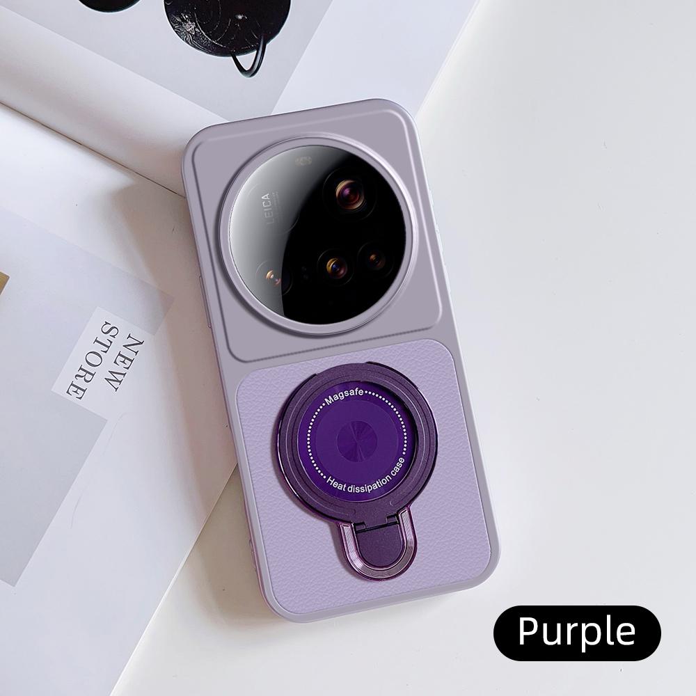 For Xiaomi 15 Ultra Case Xiaomi 15 Ultra Cover Xiaomi 15 Ultra leather Case Magnetic Bracket Magsafe Holder Stand Cover