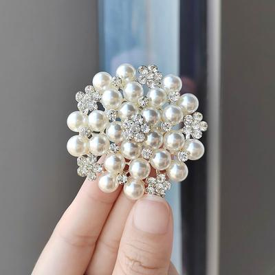 Perlenbrosche Diamant Pin High-End Neckpin Kleidung Zubehör Sonnenblume Seidenschal Schnalle
