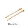 10/50pcs Stainless Steel Extension Chains with Lobster Clasps Connector Link Necklace Tail Making DIY Bracelet Accessories