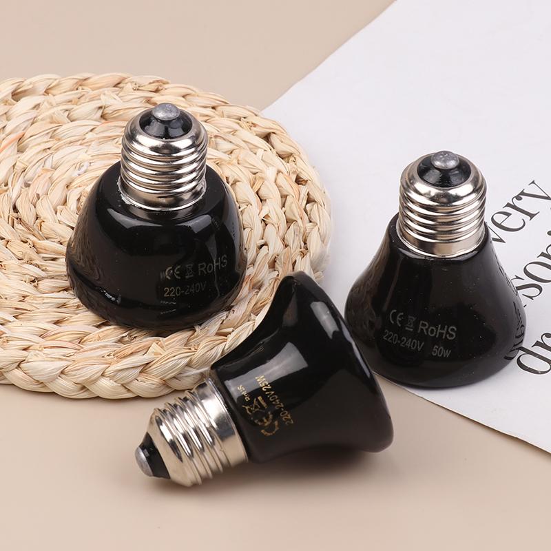 1Pc Reptile Pet Box No Light Far Infrared Ceramic Heating Lamp E27 Small Mini Heat Lamp 25W 50W 75W Mini Pet Heating Lamp