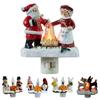 Christmas Campfire Flickering Night Light 3D LED Small Electric Light with Faux Flicker Flame for Holiday Indoor Decorations