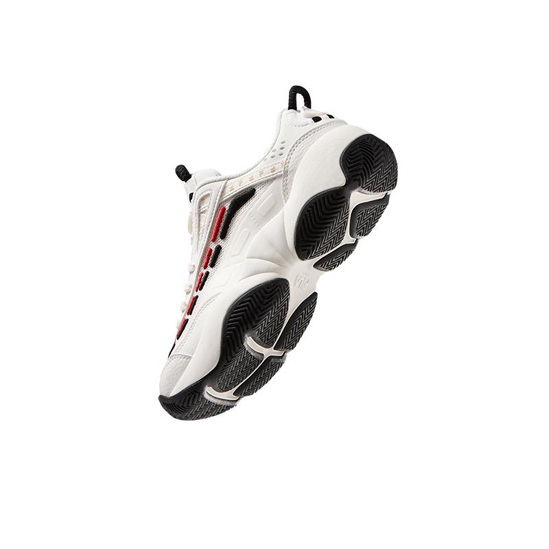 Fila Fusion Fire Flame Shoes Fashion Wrap Low Top Retro Basketball Shoes Women sneaker White Black T12W533203FSA