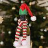 Christmas Wine Bottle Cover Decorative Festival Bottle Topper Reusable Wine Hat And Scarf Cover For Party Holiday Gathering