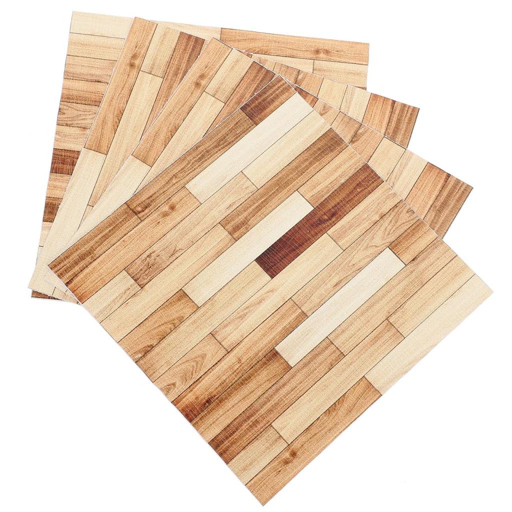 Ibasenice Puppenhaus 4 Miniatur Kinder DIY Holzmaserung Boden Mix and Match Bodenbelag Zubehör Böden, Teile, Dekoration, Platten,