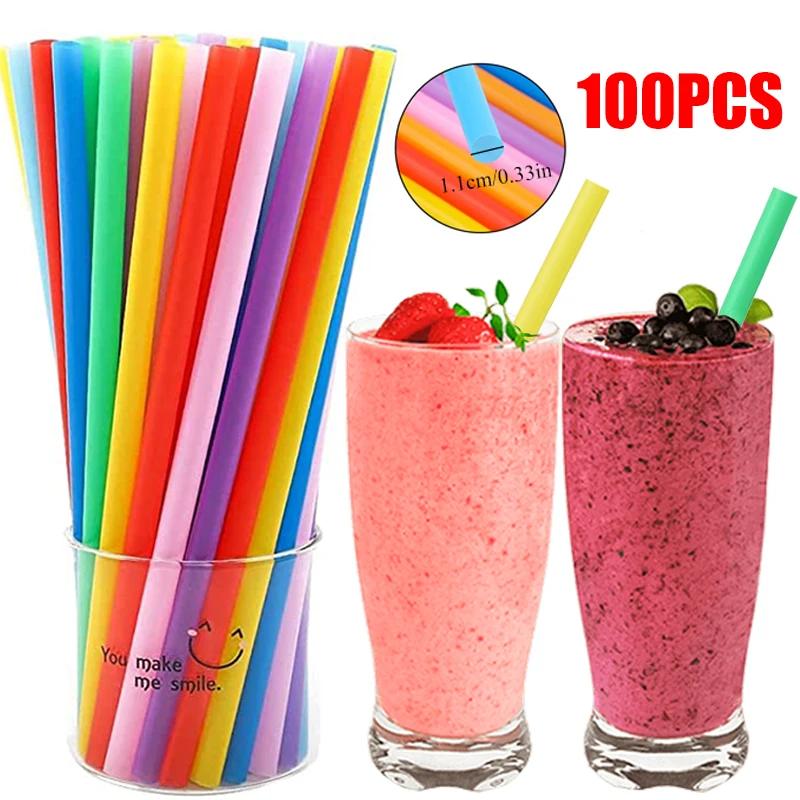 100 יחידות קשיות רחבות גדולות חד פעמיות צבעוניות מפלסטיק לקפה, מסיבות חתונה, ימי הולדת, מילקשייק, מיצים, אביזרי בר