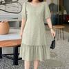 ZANZEA Women Casual Square Collar Summer Short Sleeve Floral Dress