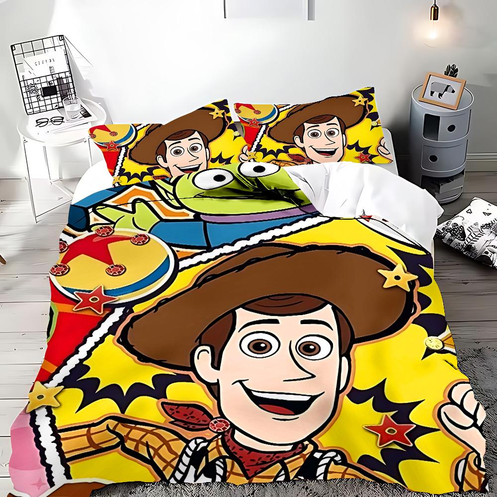 Hot Toy Story Duvet Cover Pillowcase Cartoon Buzz Lightyear Bedding Set Adult Boy Girl Bedroom Decoration Children Gift Single