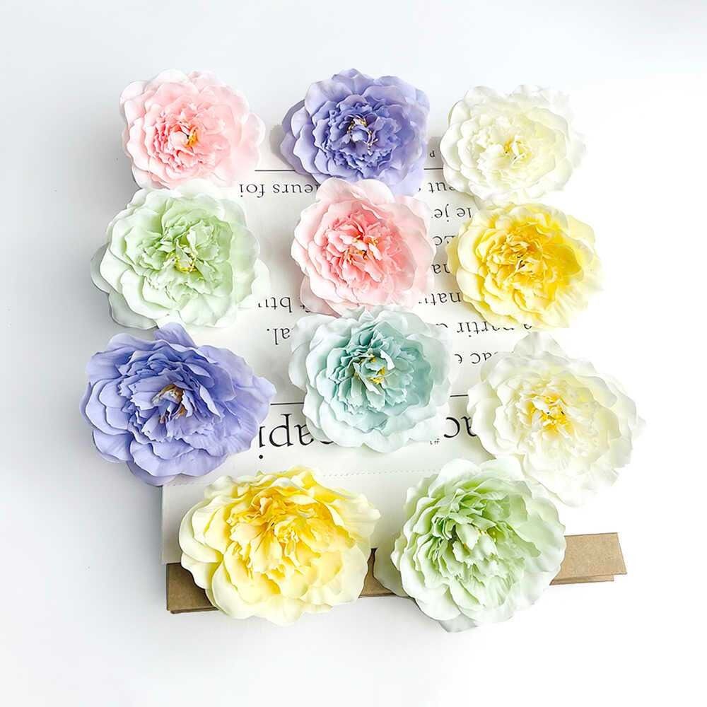 Artificial Flower Hair Clips 9cm Hair Accessories Korean Peony Flower Heads  Party Supplies