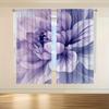 Set Of 2 Elegant Curtains Soft Lilac Grey Abstract Floral Design Exuding Tranquil Atmosphere Sheen Fine Detailing Curtain Polyester