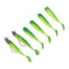 2 Sets Silicone Artificial Fishing Bait Soft Fishing Lure for Saltwater FreshwaterOil Green