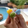 Trendy Big Round Acrylic Resin Rings Boho Punk Geometric Candy Color Finger Ring Korean Fashion Jewelry For Girls Gift