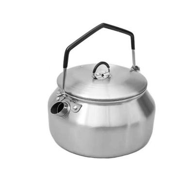 Leichter Camping-Wasserkocher, Kaffeekanne aus Edelstahl, langlebig, tragbar, Teekanne für den Außenbereich