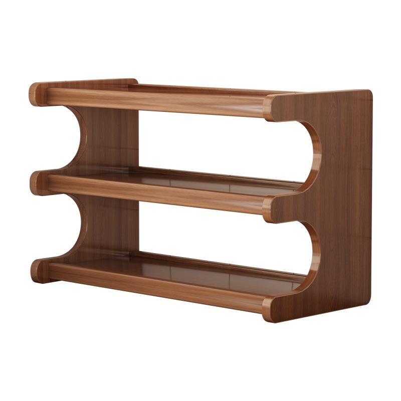 Solid Wood Multi-Layer Kitchen Spice Rack & Multifunctional Storage Organizer