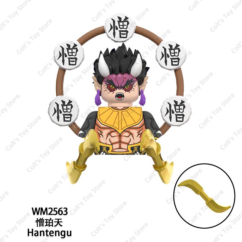Demon Slayer Mini Action Figures Hot Anime Dolls Bricks Kamado Tanjirou Kibutsuji Muzan Building Blocks Model Toys Kids Gift Set