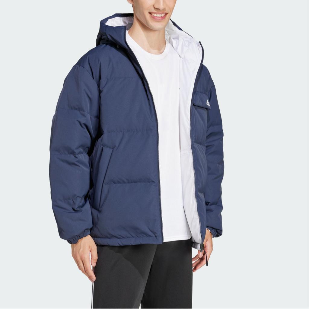 adidas Down Jacket Reversible Comfortable Warm Hooded Puffer Coat Unisex Jackets Legendary-Ink-Blue JM9129